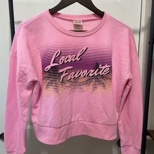 Mossimo Supply Co Brand Light Pink Crew Style Crop Sweater size Small